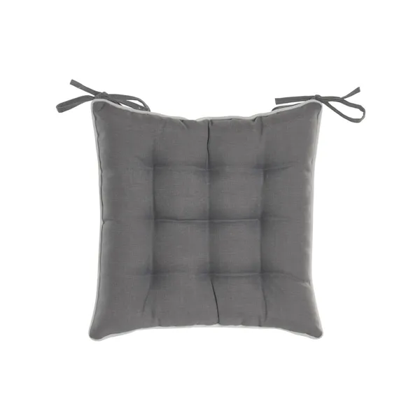 Cushion Home ESPRIT White Light grey 40 x 40 x 5 cm