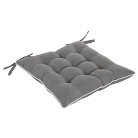 Cushion Home ESPRIT White Light grey 40 x 40 x 5 cm
