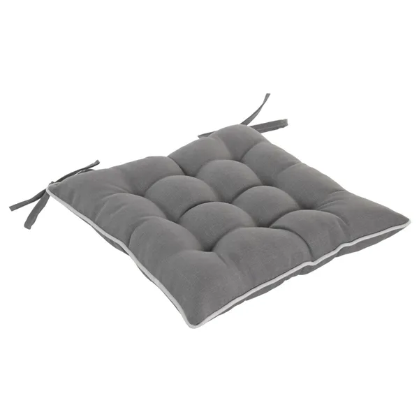 Cushion Home ESPRIT White Light grey 40 x 40 x 5 cm