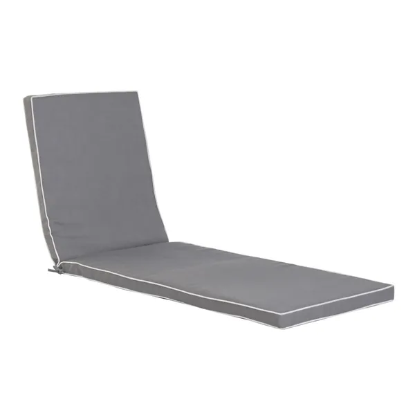 Cushion for lounger Home ESPRIT White Light grey Garden 190 x 60 x 5 cm