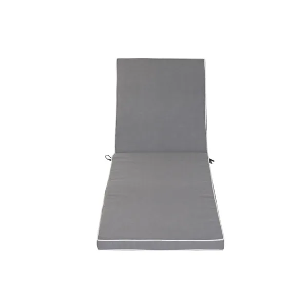 Cushion for lounger Home ESPRIT White Light grey Garden 190 x 60 x 5 cm