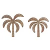 Wall Decoration Home ESPRIT Natural Mediterranean Palm tree (2 Units)