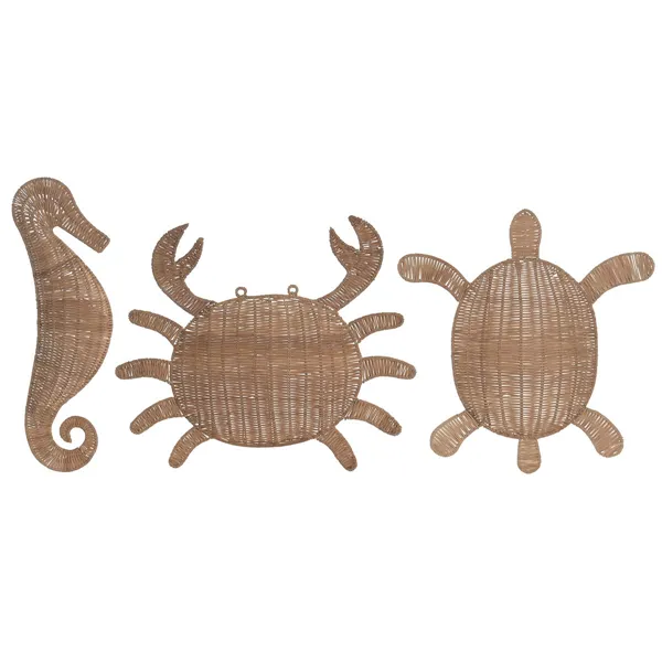 Wall Decoration Home ESPRIT Natural Tortoise Mediterranean (3 Units)
