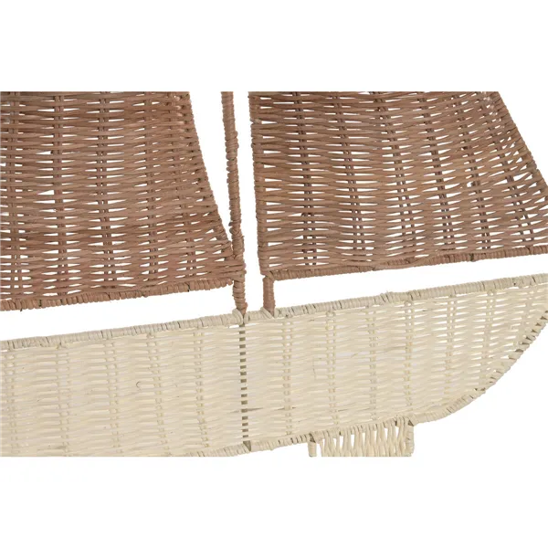 Wall Decoration Home ESPRIT White Natural Ship Mediterranean (2 Units)