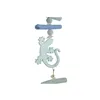Hanging decoration Home ESPRIT Blue White Mediterranean (4 Units)