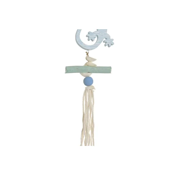 Hanging decoration Home ESPRIT Blue White Mediterranean (4 Units)