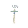 Hanging decoration Home ESPRIT Blue White Mediterranean (4 Units)