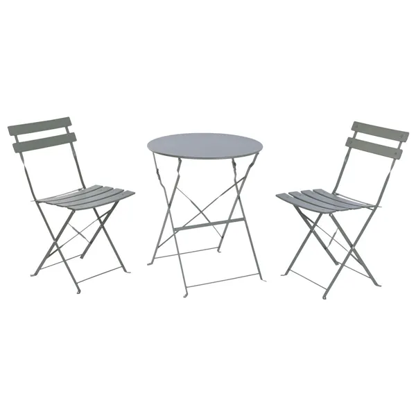 Table set with 2 chairs Home ESPRIT Green 60 x 60 x 71 cm