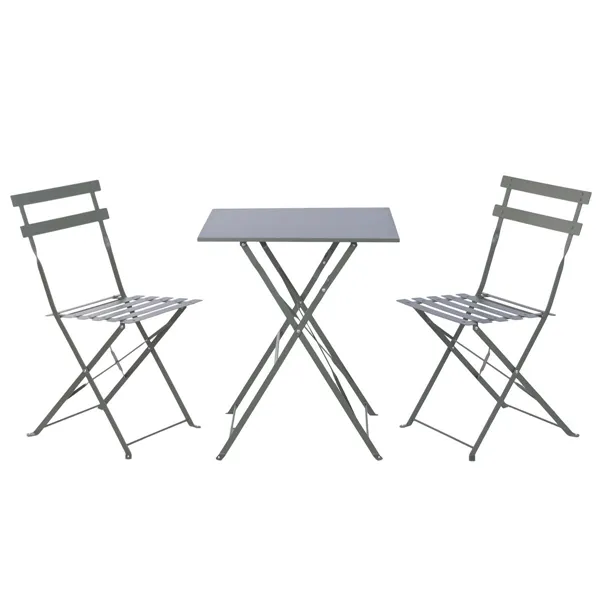 Table set with 2 chairs Home ESPRIT Green 60 x 60 x 71 cm