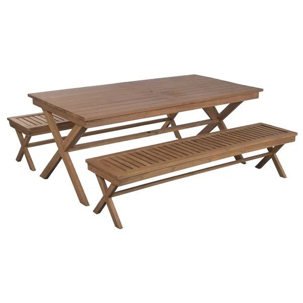 Dining Table Home ESPRIT Brown Teak 200 x 100 x 78 cm