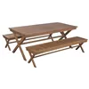 Dining Table Home ESPRIT Brown Teak 200 x 100 x 78 cm