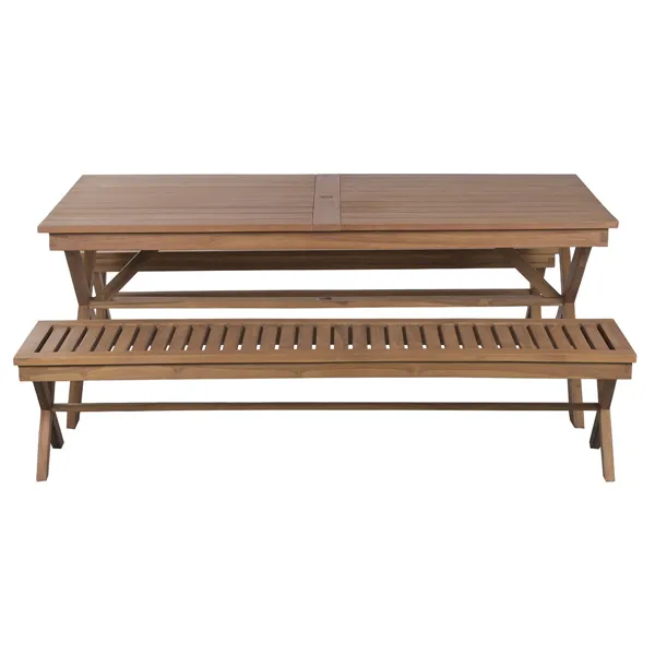 Dining Table Home ESPRIT Brown Teak 200 x 100 x 78 cm