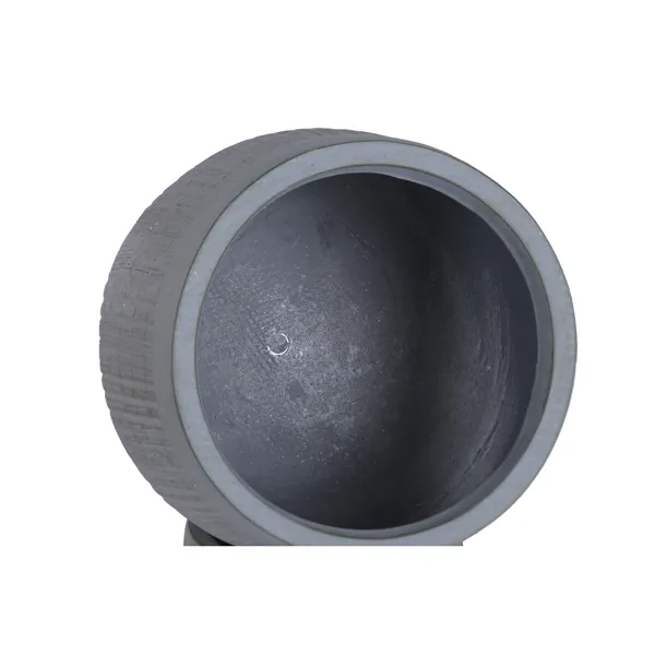 Set of Planters Home ESPRIT Dark grey Fibre Magnesium 50 x 50 x 54 cm (4 Units)