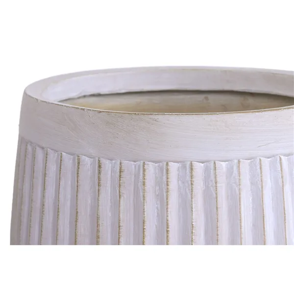 Set of Planters Home ESPRIT Brown Grey Fibre Magnesium 50 x 50 x 54 cm (4 Units)