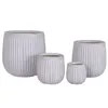 Set of Planters Home ESPRIT Brown Grey Fibre Magnesium 50 x 50 x 54 cm (4 Units)