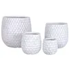 Set of Planters Home ESPRIT Grey Fibre Magnesium 50 x 50 x 54 cm (4 Units)