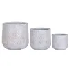 Set of Planters Home ESPRIT Brown Grey Fibre Magnesium 51 x 51 x 51 cm (3 Pieces)