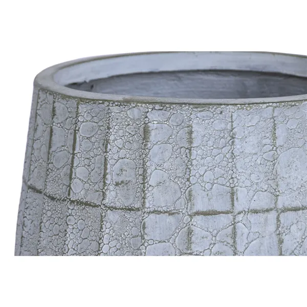 Set of Planters Home ESPRIT Grey Fibre Magnesium 50 x 50 x 50 cm (3 Pieces)