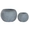 Set of Planters Home ESPRIT Turquoise Fibre Magnesium 55 x 55 x 38 cm (2 Pieces)
