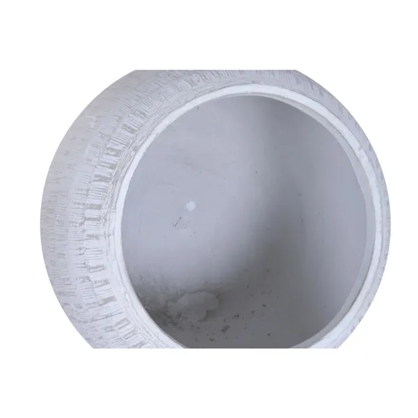 Set of Planters Home ESPRIT Beige Fibre Magnesium 55 x 55 x 38 cm (2 Pieces)
