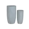 Set of Planters Home ESPRIT Grey Fibre Magnesium 33 x 33 x 62 cm (2 Pieces)