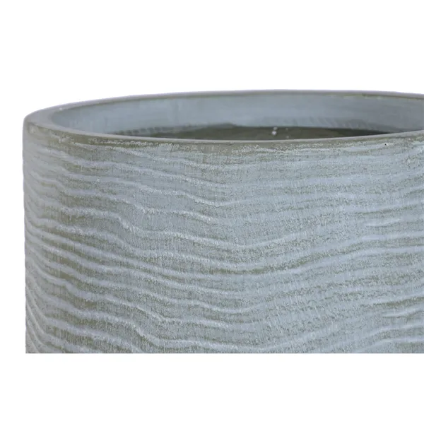 Set of Planters Home ESPRIT Grey Fibre Magnesium 33 x 33 x 62 cm (2 Pieces)