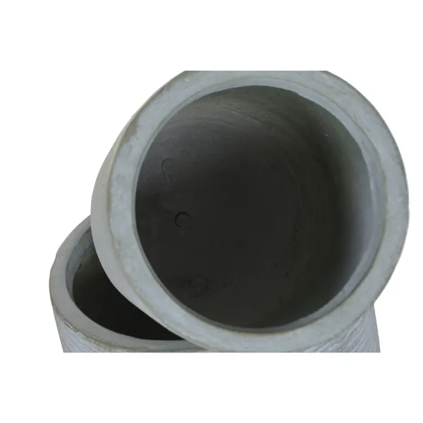 Set of Planters Home ESPRIT Grey Fibre Magnesium 33 x 33 x 62 cm (2 Pieces)