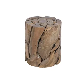 Footrest Home ESPRIT Brown 35 x 35 x 40 cm