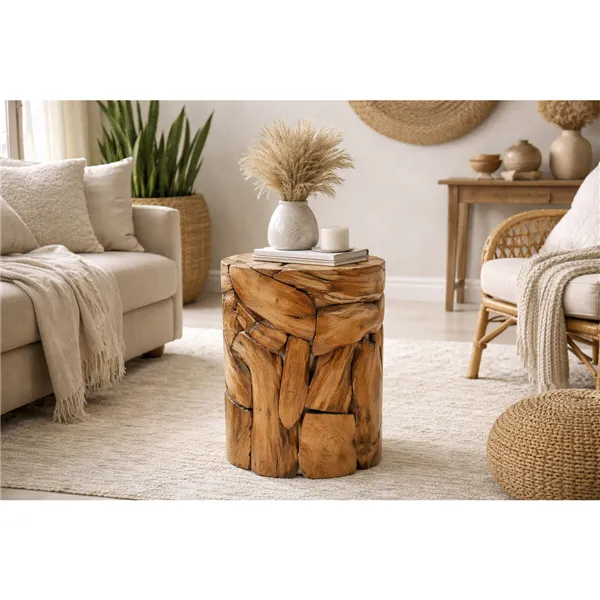 Footrest Home ESPRIT Brown 35 x 35 x 40 cm