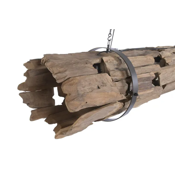 Ceiling Light Home ESPRIT Brown Wood Iron Teak 50 W 180 X 33 X 33 CM