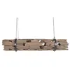 Ceiling Light Home ESPRIT Brown Wood Iron Teak 50 W 180 X 33 X 33 CM