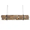 Ceiling Light Home ESPRIT Brown Wood Iron Teak 50 W 180 X 33 X 33 CM