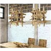 Ceiling Light Home ESPRIT Brown Teak 50 X 50 X 79 CM