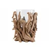 Vase Home ESPRIT Brown Crystal Teak Natural 40 x 40 x 50 cm