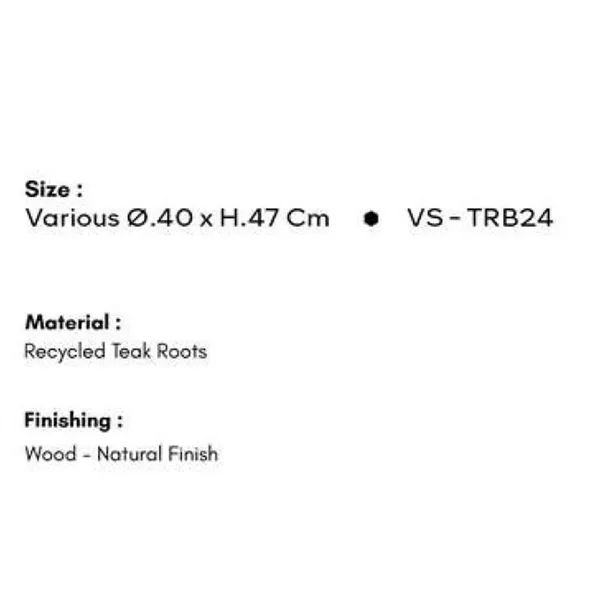 Vase Home ESPRIT Brown Crystal Teak Natural 40 x 40 x 50 cm