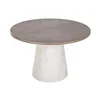 Dining Table Home ESPRIT White Brown Wood Metal 120 x 120 x 76 cm