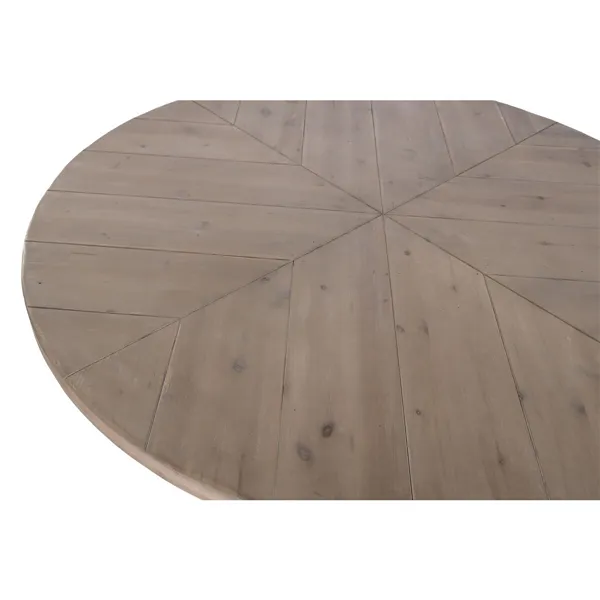 Dining Table Home ESPRIT White Brown Wood Metal 120 x 120 x 76 cm