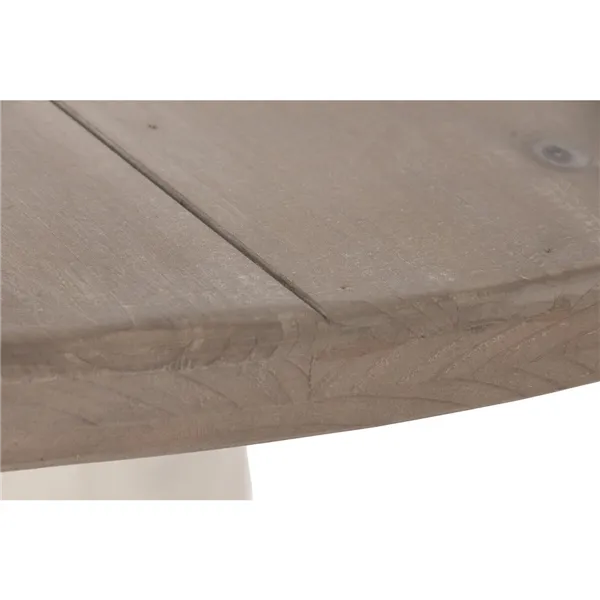 Dining Table Home ESPRIT White Brown Wood Metal 120 x 120 x 76 cm