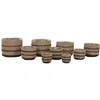 Set of Planters Home ESPRIT Natural Dark brown Natural Fibre 35 x 35 x 29 cm
