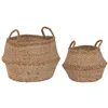 Basket set Home ESPRIT Natural Jute Seagrass (2 Pieces)