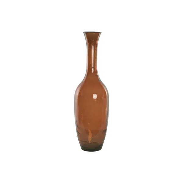 Vase Home ESPRIT Amber Recycled glass Traditional style Alpino 29 x 29 x 100 cm