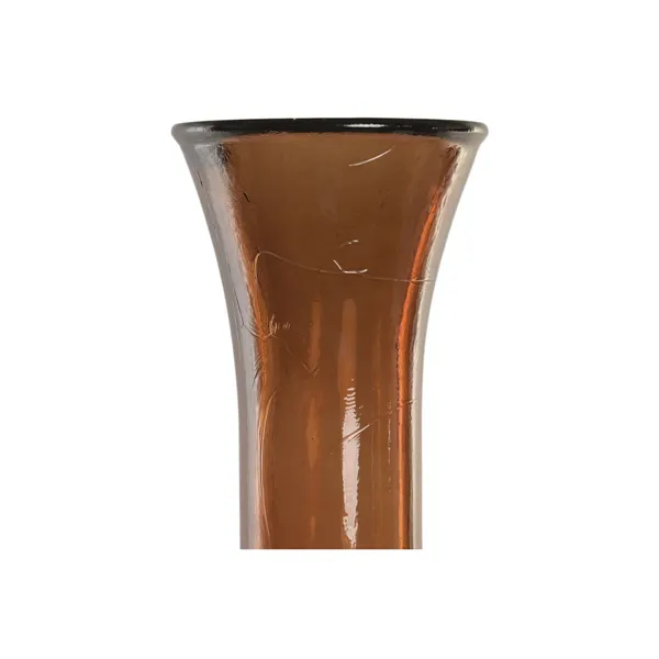 Vase Home ESPRIT Amber Recycled glass Traditional style Alpino 29 x 29 x 100 cm