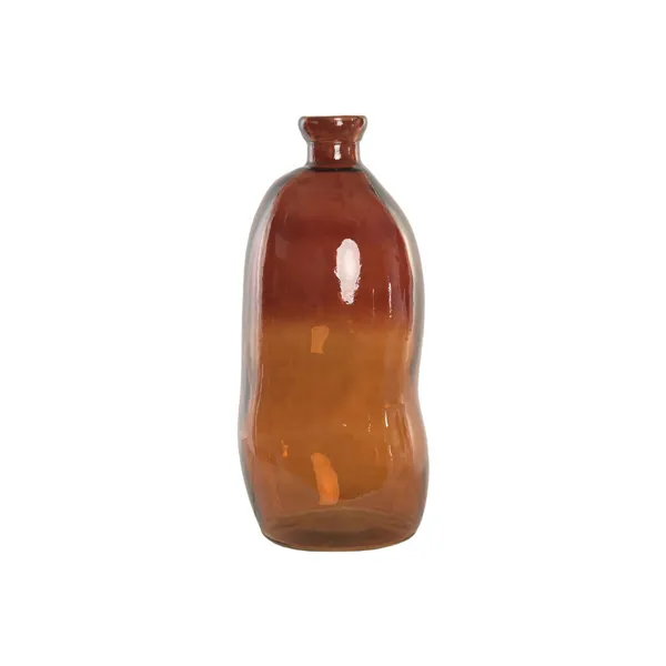 Vase Home ESPRIT Amber Bicoloured Recycled glass Colonial 33 x 33 x 74 cm