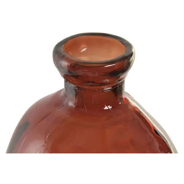 Vase Home ESPRIT Amber Bicoloured Recycled glass Colonial 33 x 33 x 74 cm