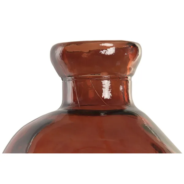 Vase Home ESPRIT Amber Bicoloured Recycled glass Colonial 33 x 33 x 74 cm