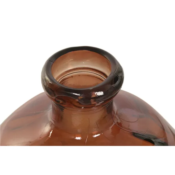 Vase Home ESPRIT Amber Bicoloured Recycled glass Colonial 44 x 44 x 47,5 cm