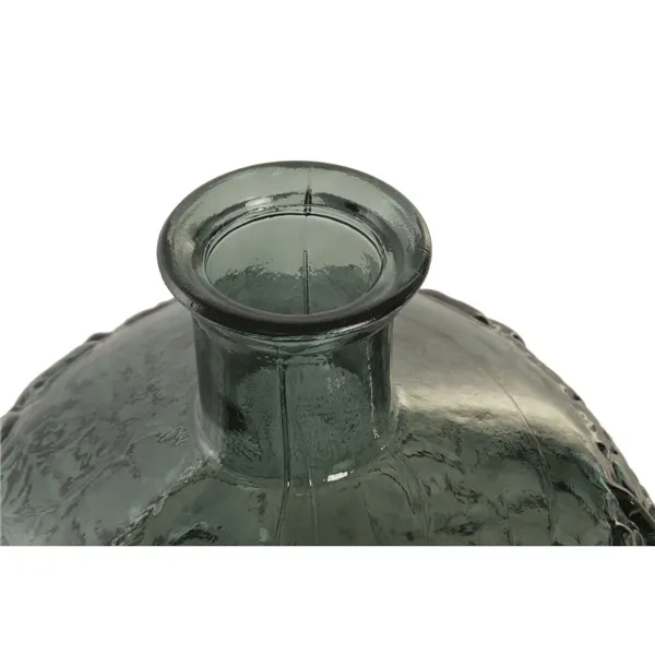 Vase Home ESPRIT Green Recycled glass Tropical Leaf of a plant 32 x 32 x 43 cm
