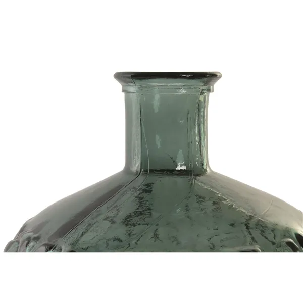 Vase Home ESPRIT Green Recycled glass Tropical Leaf of a plant 32 x 32 x 43 cm