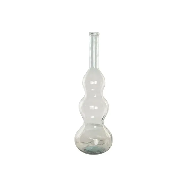 Vase Home ESPRIT Transparent Recycled glass Urban 33 x 33 x 100 cm