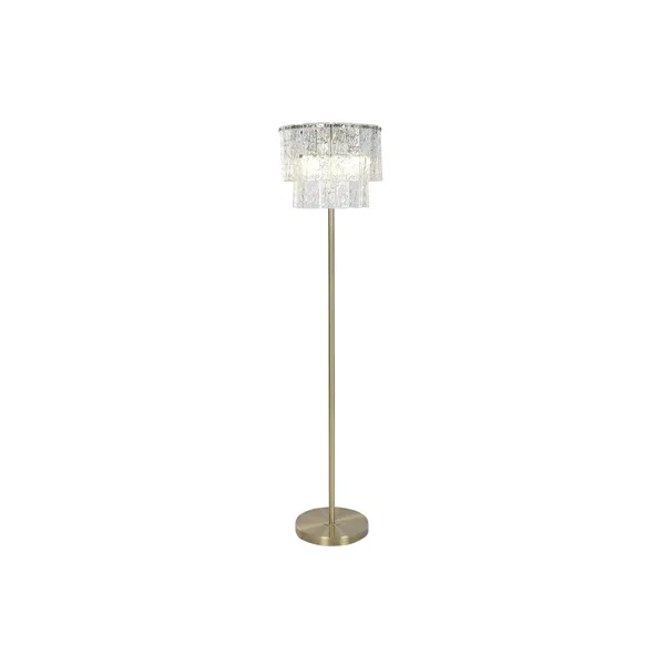 Floor Lamp Home ESPRIT Transparent Golden 25 W 220 V 38 x 38 x 160 cm